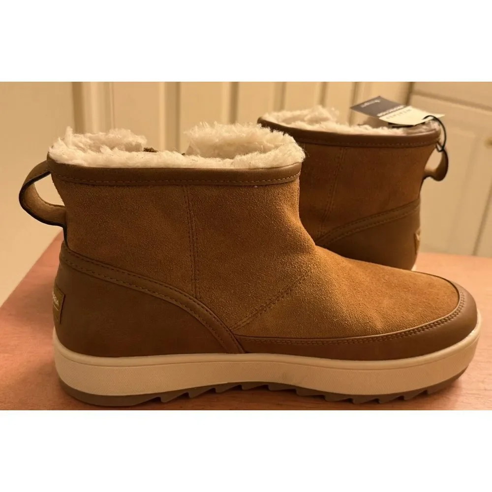 Koolaburra by Ugg Chestnut Brown Leather‎ & Suede Tynlee Zip Low Bootie Size 8